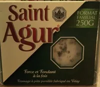 Amount of sugar in Saint Agur (format familial) (33% MG)