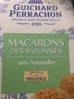 Sokerin määrä sisällä Macarons des Baronnies aux amandes