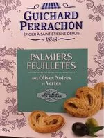 Sokerin määrä sisällä Palmiers Olives Guichard Perrachon