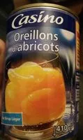 入っている砂糖の量 Abricots au sirop léger