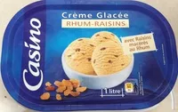 Cantidad de azúcar en Crème glacée rhum-raisins