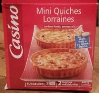 Quantité de sucre dans 2 Quiches Lorraines