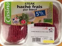चीनी की मात्रा Steak haché frais pur boeuf 5% M.G.