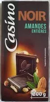 चीनी की मात्रा Chocolat noir amandes entières