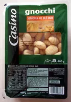 Quantité de sucre dans gnocchi semoule de blé dur