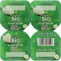 Cantidad de azúcar en Yaourt nature 0% de matières grasses BIO