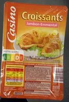 Suhkru kogus sees CROISSANTS JAMBON EMMENTAL X 2 CROISSANTS Pâte pur beurre