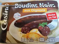 चीनी की मात्रा Boudins noirs aux oignons