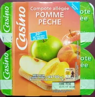 Количество сахара в Compote Allégée Pommes Pêches 30% de sucres en moins