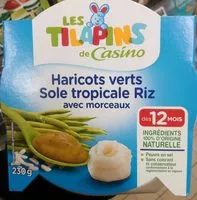 Количество сахара в Haricots verts Sole tropicale Riz avec morceaux