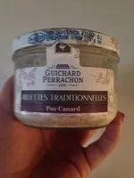 Sokerin määrä sisällä Rillettes traditionnelles pur canard