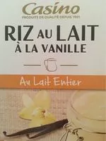 Quantité de sucre dans Riz au lait à la vanille Au lait entier