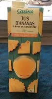 Zuckermenge drin Jus d'ananas à base de concentré