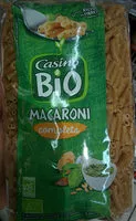 Zuckermenge drin Macaroni complètes bio