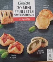 Quantité de sucre dans 30 mini feuilletes saveurs du sud