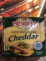 Amount of sugar in President Cheese Cheddar