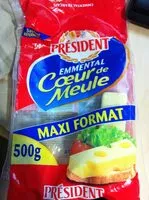 Jumlah gula yang masuk President emmental coeur de meule 500g