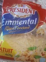Количество сахара в Président Emmental Râpé 3x70g +70g Gratuits