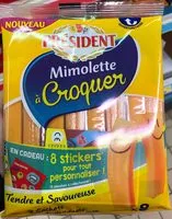 Количество сахара в President batonnets a croquer mimolette 8x18g