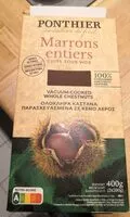Sokerin määrä sisällä Marrons entiers