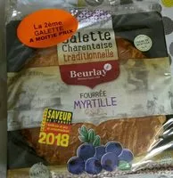 Quantité de sucre dans Galette charentaise tradionnel fourré myrtille