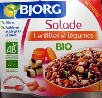 Salade lentilles et legumes bio