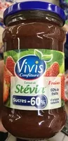 入っている砂糖の量 Confiture Fraises extrait de Stévia
