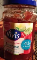 入っている砂糖の量 Confiture de fraises