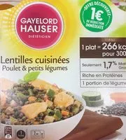 Lentilles cuisinees poulet et petits legumes