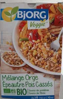 Plat biologique a bas de cereales et legumes secs