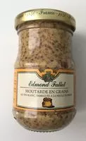 入っている砂糖の量 Moutarde en grains au vin blanc