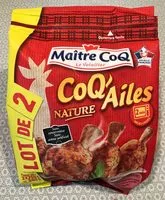 Sucre et nutriments contenus dans Coq ailes