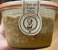 入っている砂糖の量 Pâté de lapin