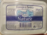 入っている砂糖の量 Fromage à tartiner Nature