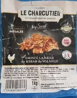 Quantité de sucre dans Émincé de lamelle de kebab de volaille HALAL