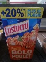 Suhkru kogus sees Pasta box lustucru fusilli bolo poulet