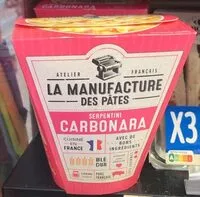 Jumlah gula yang masuk La manufacture des pates box serpentini carbonara