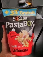 Quantité de sucre dans PastaBOX (Fusilli à la Carbonara aux pâtes fraîches) + 33 % Gratuit