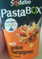 Quantité de sucre dans PastaBOX Fusilli Jambon Champignons à la crème