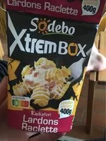 Suhkru kogus sees Xtrembox radiatori lardons raclette