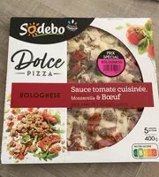 Amount of sugar in dolce pizza bolognese