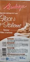 Quantité de sucre dans Glace à l'italienne saveur pâte a tartiner