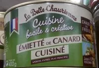 Jumlah gula yang masuk Émietté de canard cuisiné