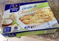 Sokerin määrä sisällä Gratin de choux-fleurs surgelé