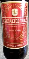 Sucre et nutriments contenus dans Rivesaltes tuile