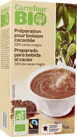 Amount of sugar in Poudre cacaotée 32 % de cacao maigre