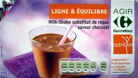 Milk shake substitut de repas saveur chocolat