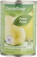 Sokerin määrä sisällä Poires Williams demi-fruits sirop léger