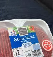 चीनी की मात्रा Steak haché (x 2), Pur Bœuf (5 % MG)