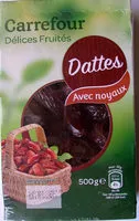 Cantidad de azúcar en Dattes avec noyaux